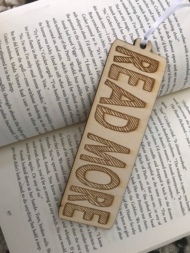 Laser Engraved Wood Bookmark - Read More - Book Mark – PrettyLittleLaser