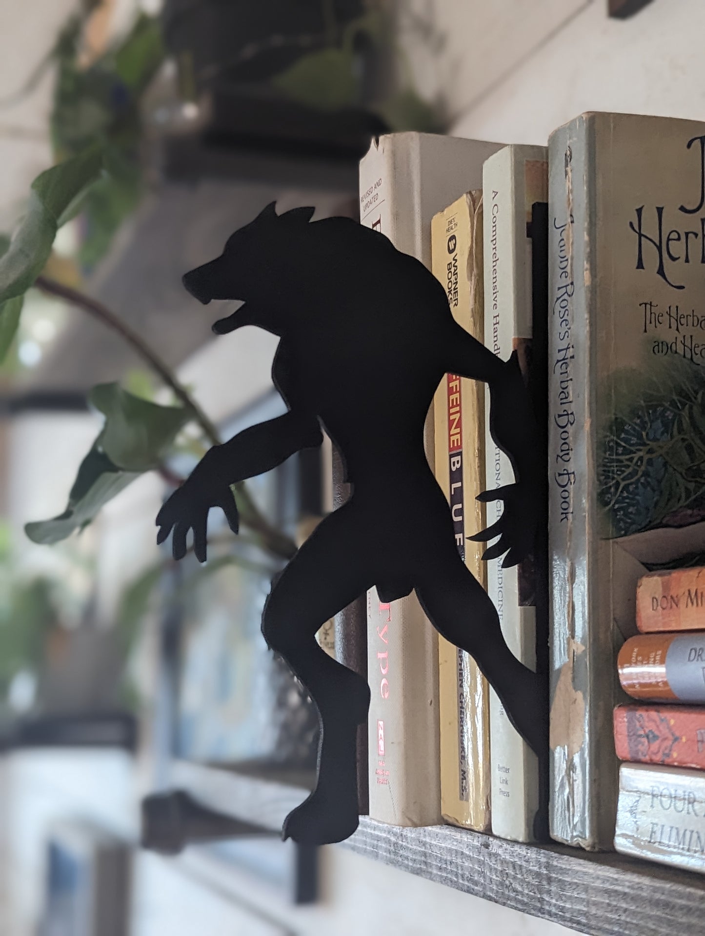 Werewolf Super Natural Wood Shelf Insert Silhouette | Bookshelf Sign | Bookish | Gift for Book Lover | Book Divider | Genre Separator