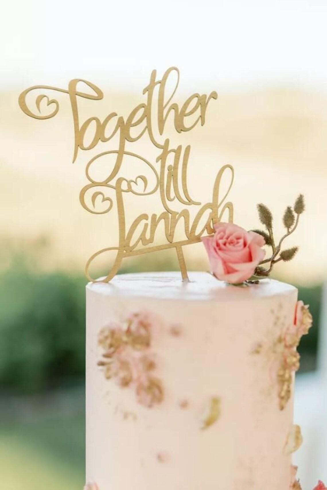 Together till Jannah | Together Till Heaven Cake Topper | Wedding Topper | Love Quotes | Islamic Forever Love | Let's Grow Up Together
