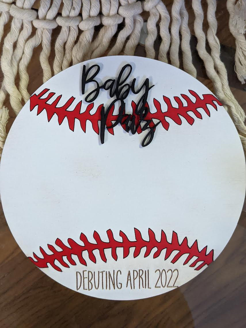 PERSONALIZED Baseball Debut Baby Announcement