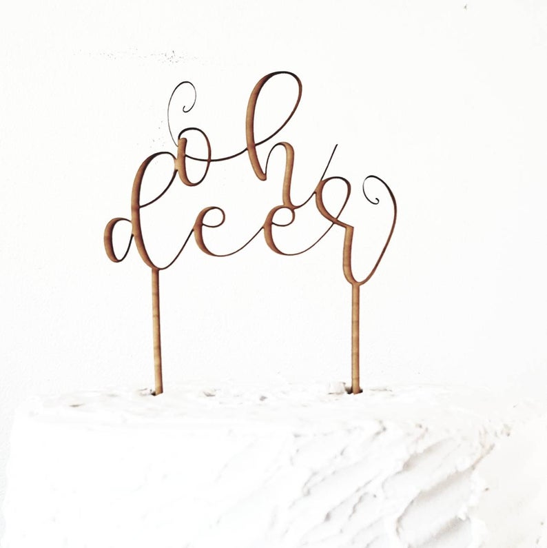 Oh Deer Cake Topper