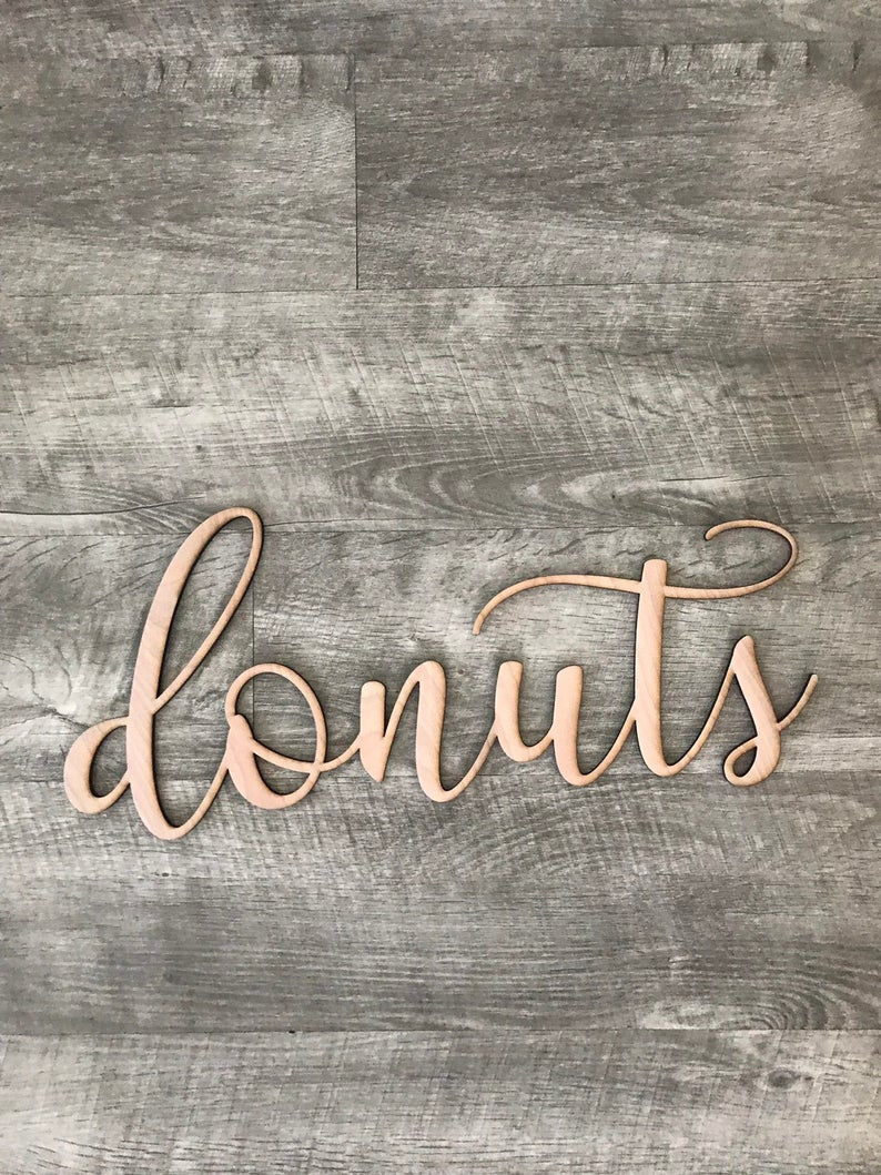 Cursive Donuts Sign