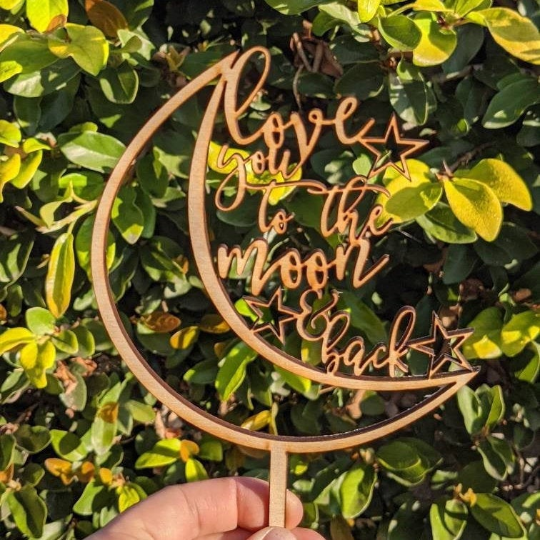 To the Moon and Back Cake Topper