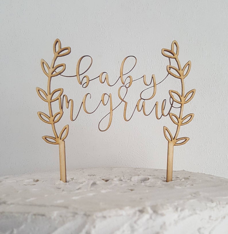 Personalized Baby Name Cake Topper