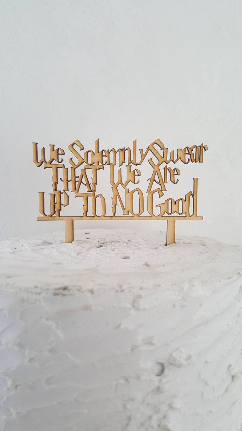 Harry Potter We Solemnly Swear We Are Up To No Good Cake Topper