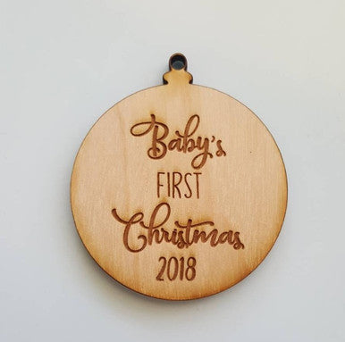 Personalized Baby's First Christmas with Year Ornament Keepsake