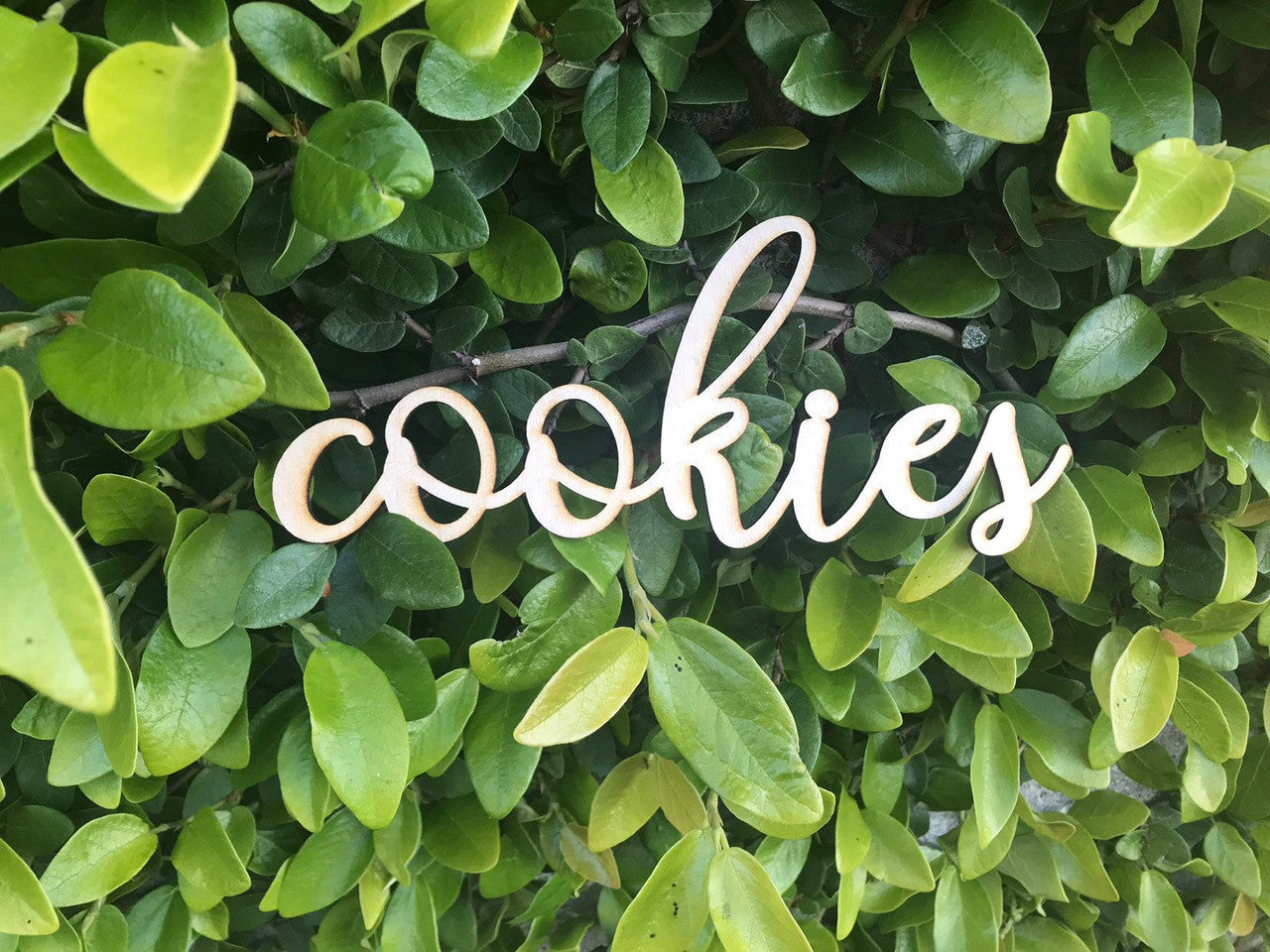 Custom Wooden Words Cursive Natural Wood Sign Cookies Sign Love Board Dessert Table Baby Wedding Bridal Shower Birthday Home Decor
