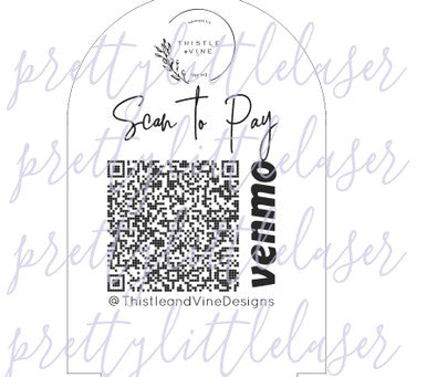 Personalized Modern QR Code Sign Payment Wooden Natural Scan Code Payment Option for Show Fair Quick Payment Collector Scanner Code