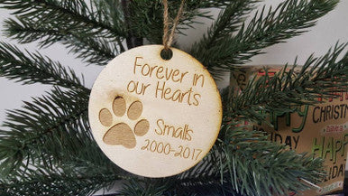 Personalized Christmas Dog Memorial Ornament Changeable Name And Year