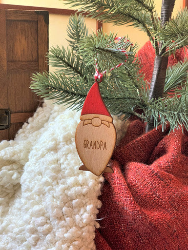 Personalized GRANDPA Gnome Christmas Ornament for HIM