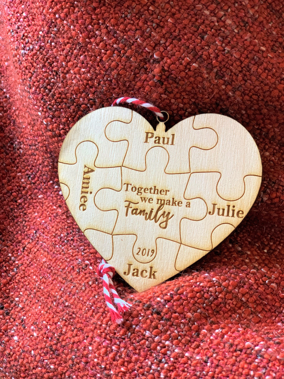 Heart Puzzle Christmas Ornament Keepsake