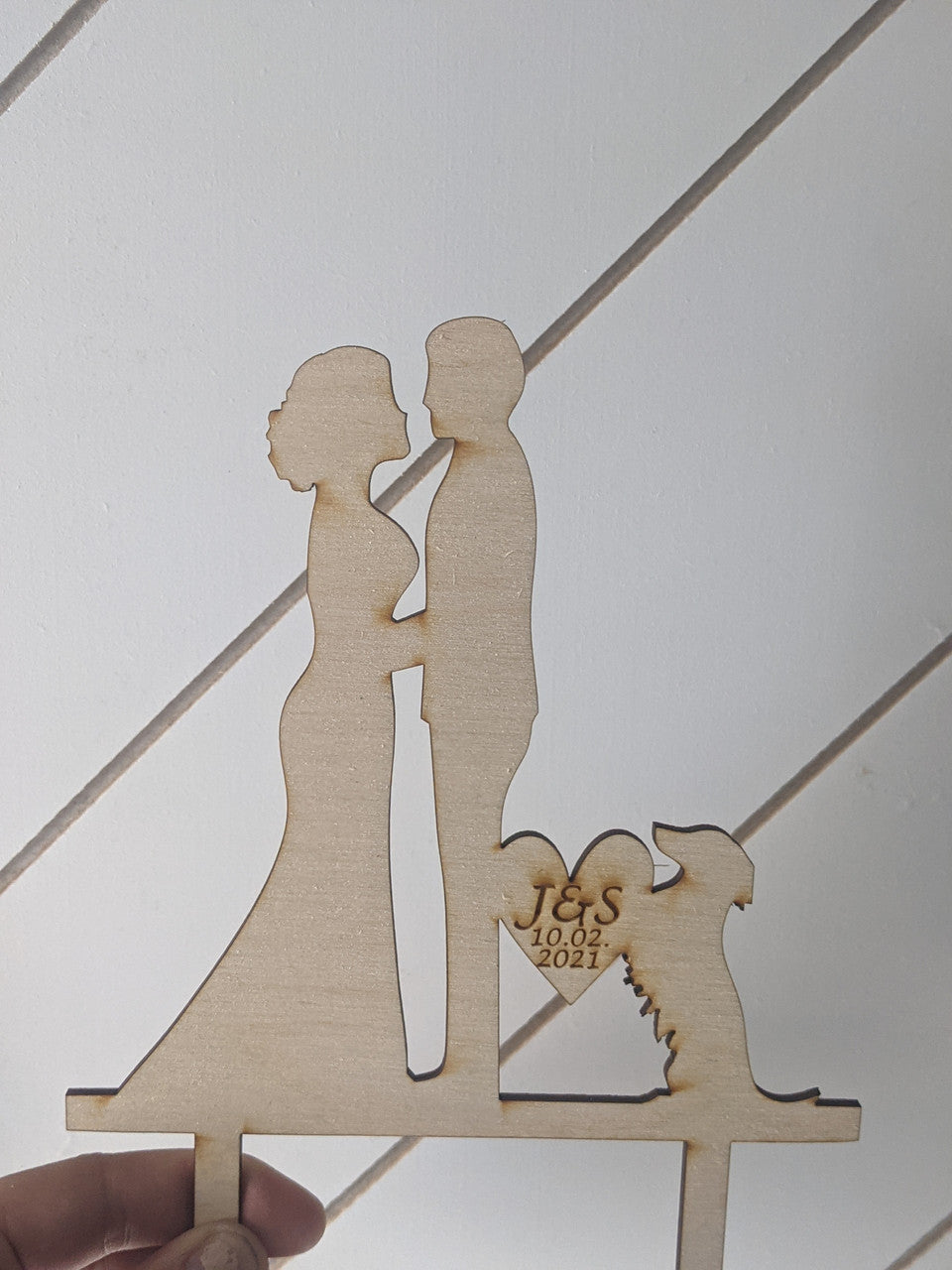 Custom Mr and Mrs Cake Topper with Initial and Date