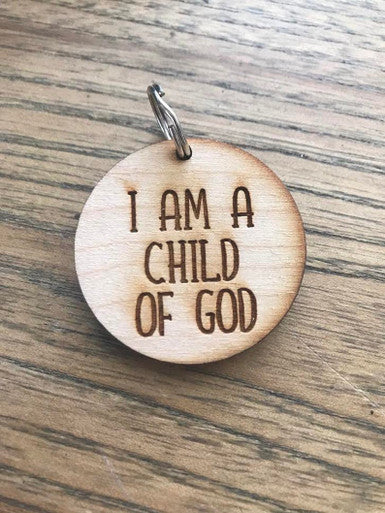One (1) I am a Child of God Key Chain Keepsake