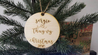 Personalized Ornament Name + Year Keepsake