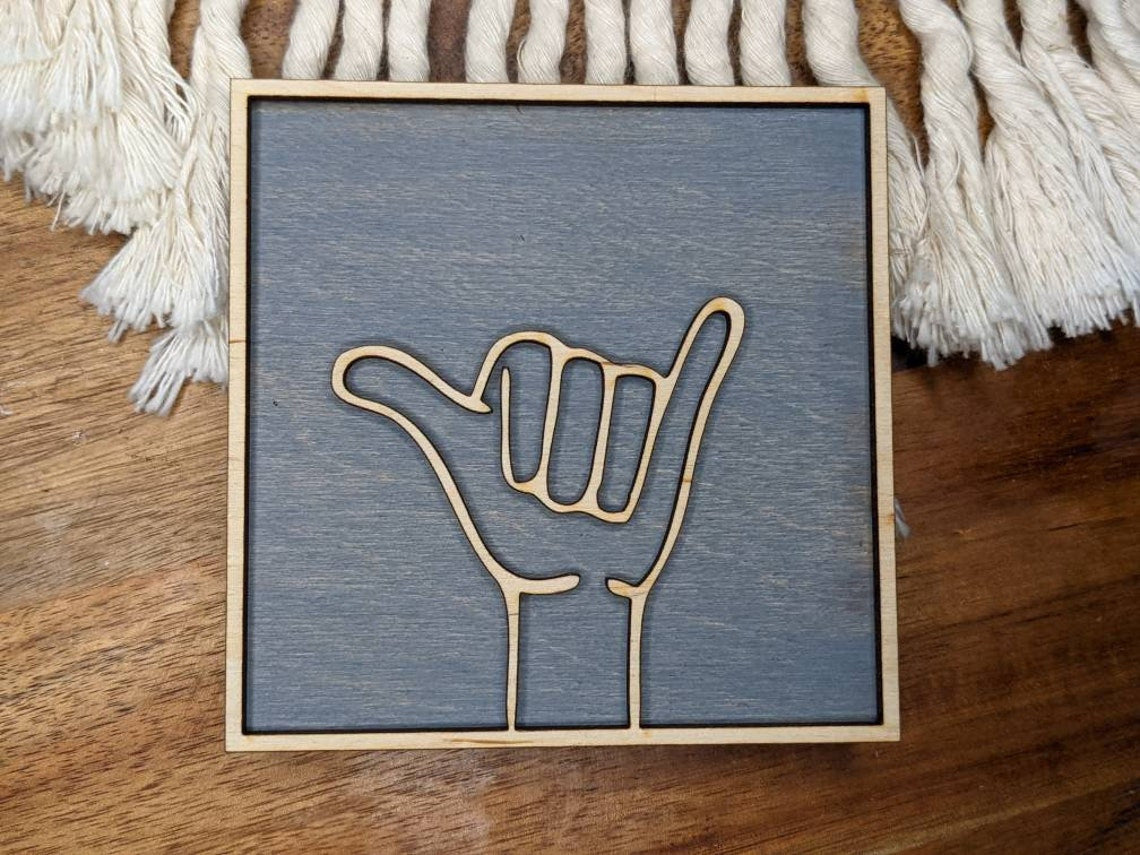 Shaka Wood Sign | Mahalo Tray Wood Sign | Hawaiian Decor | Farmhouse Sign | Hawaii Decor | Island Signs | Aloha Sign