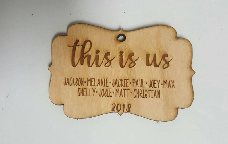 Personalized This is Us Christmas Ornament Newlyweds or Older Couples and Blended Families Family Keepsake