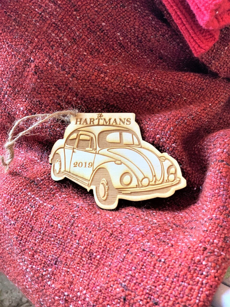 Personalized VW Beetle Classic Car Christmas Ornament