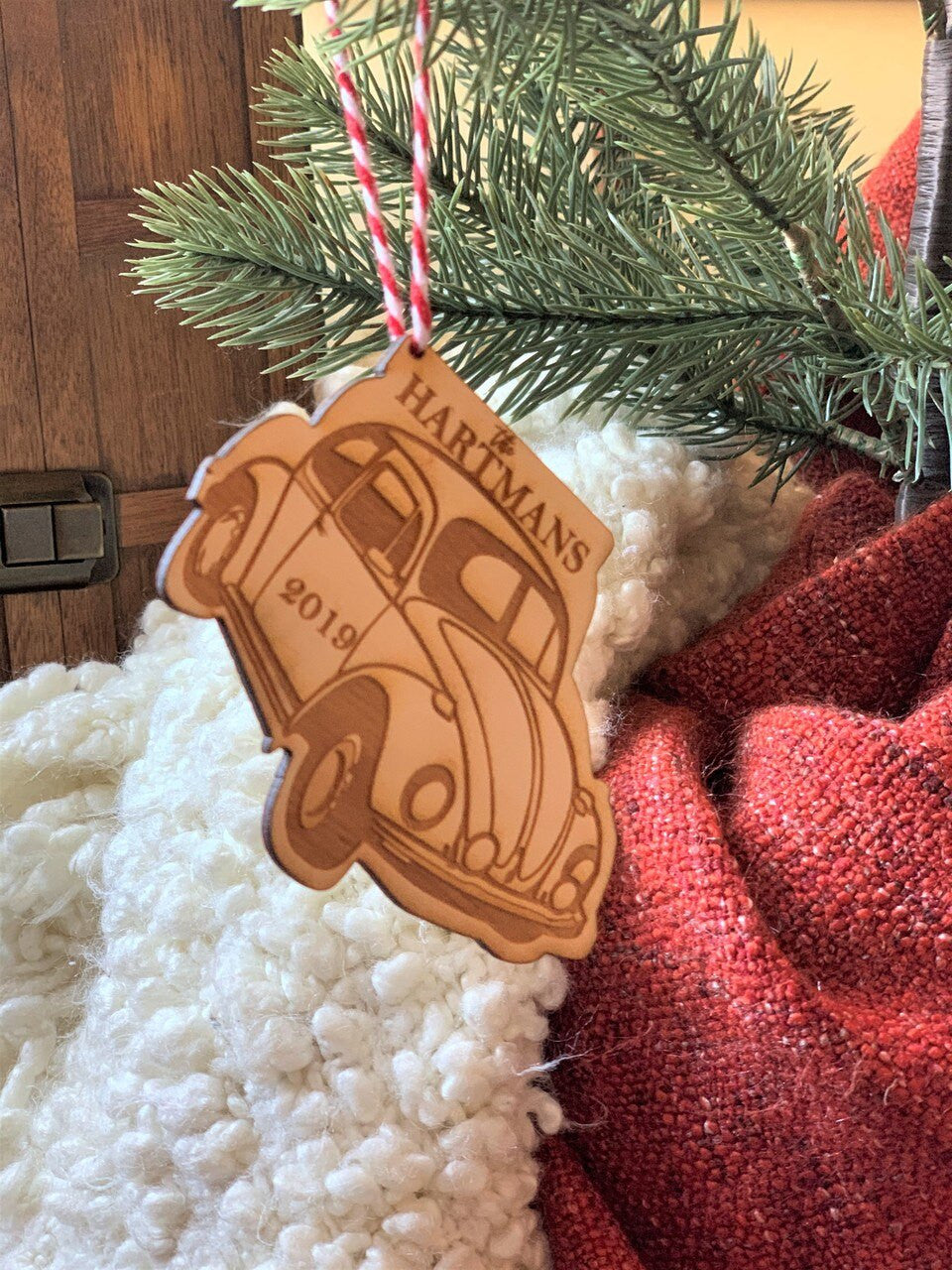 Personalized VW Beetle Classic Car Christmas Ornament