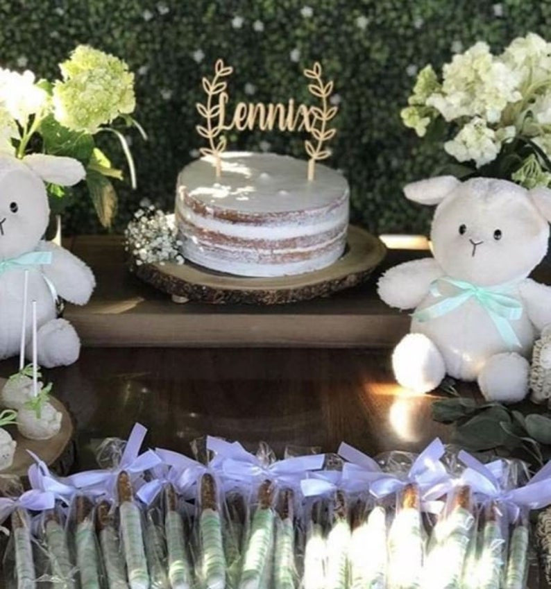 Personalized Name Birthday or Baby Shower or Happy Birthday Cake Topper