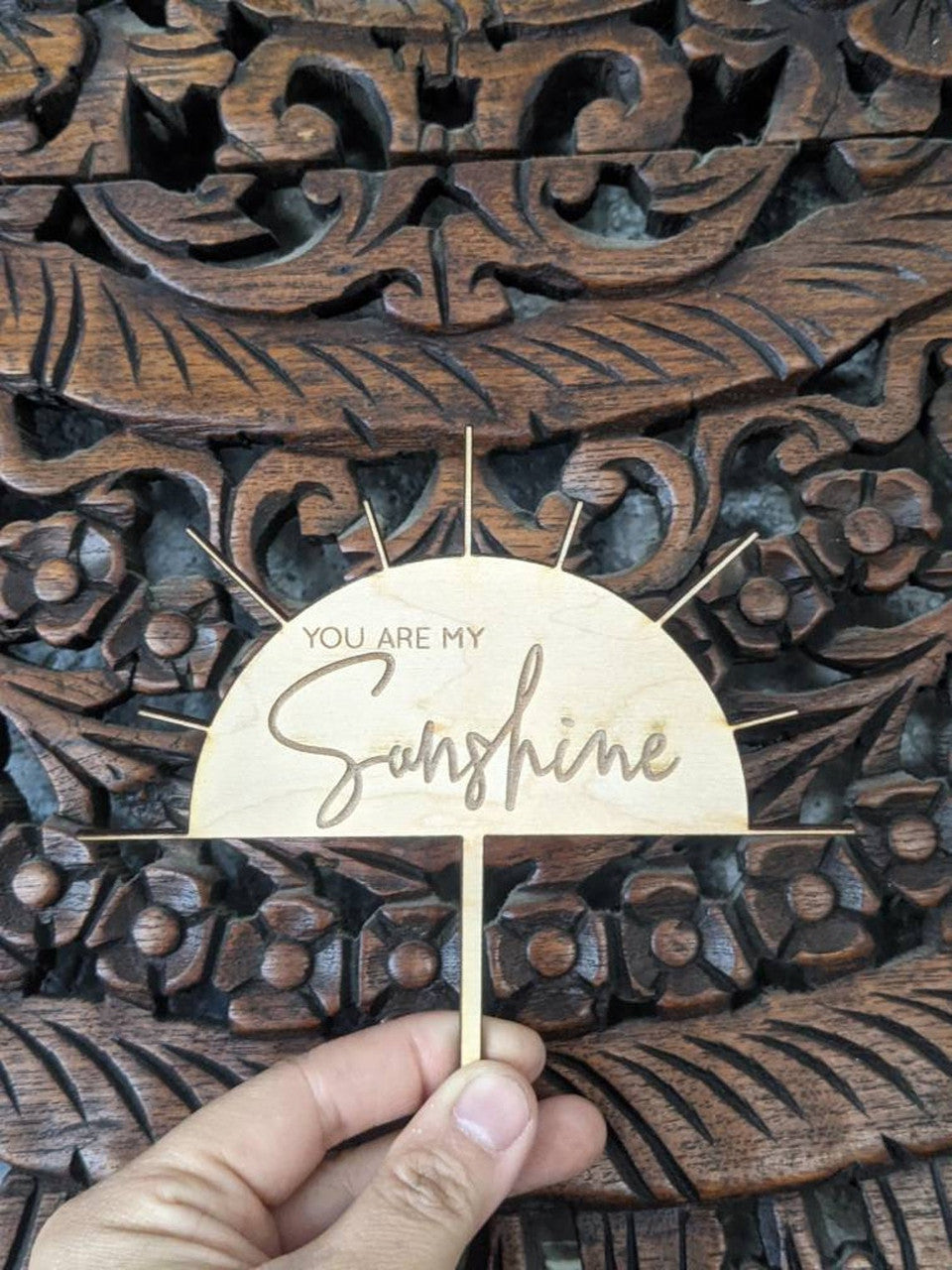 Custom Sunshine Topper | You Are My Sunshine Boho Cake Topper | Boho Sun Cake | Boho Half Sun Birthday | Boho Cake Topper