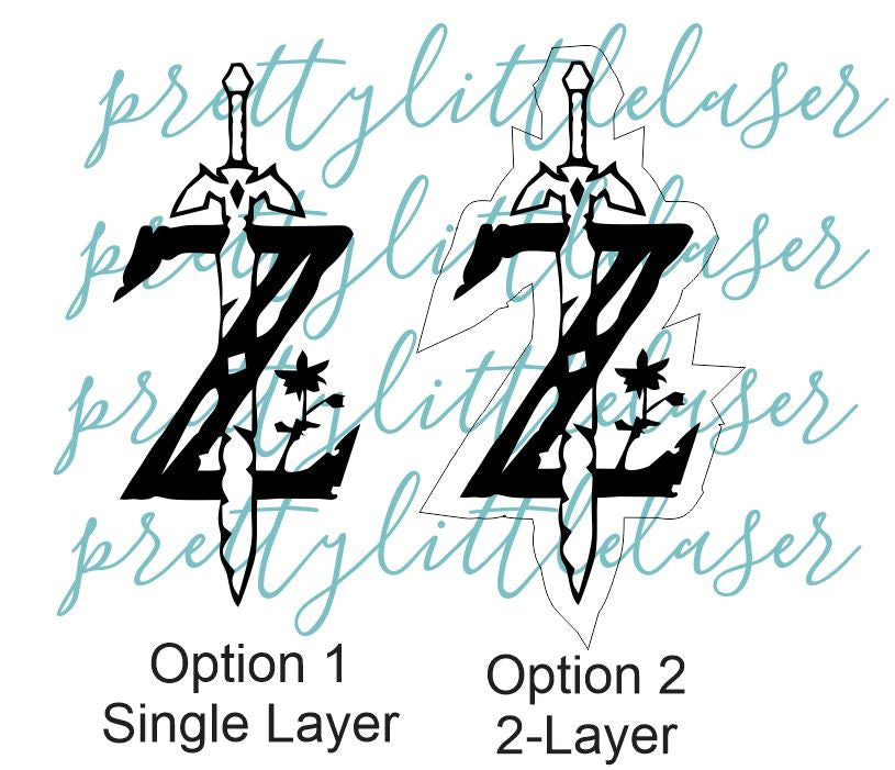 Zelda Lay Flat Cake Topper | Birthday Lay Flat Topper | Single or Double Layer