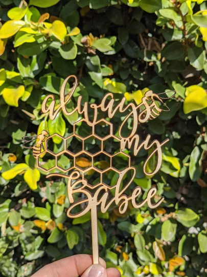 Always my Babee Baby Cake Topper | Bumble Bee Baby Shower Cake Topper | Bee Party | Birthday | Bee Lover | Bee Day Cake Topper | Honeybee