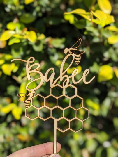 Custom Babee Bee Cake Topper | Bumble Bee Birthday Cake Topper | Bee Party | First Birthday | Bee Day Cake Topper | Smash