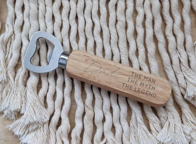 Fathers Day Gifts | Bottle Opener | Wooden Beer Opener | Gifts For Dad | The Man Myth Legend | Gift From Son | Dad Birthday Gift |Gift For Him