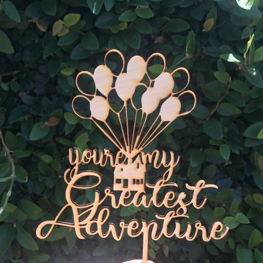 You're My Greatest Adventure Up House Cake Wedding Keepsake Topper