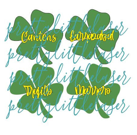 Lucky 4 Leaf Clover Name Sign | Bedroom or Nursery Room Decor | Home Decor | Classrom Name Sign | Modern Home Name Sign | 3D Wooden Sign | Luck of the Irish