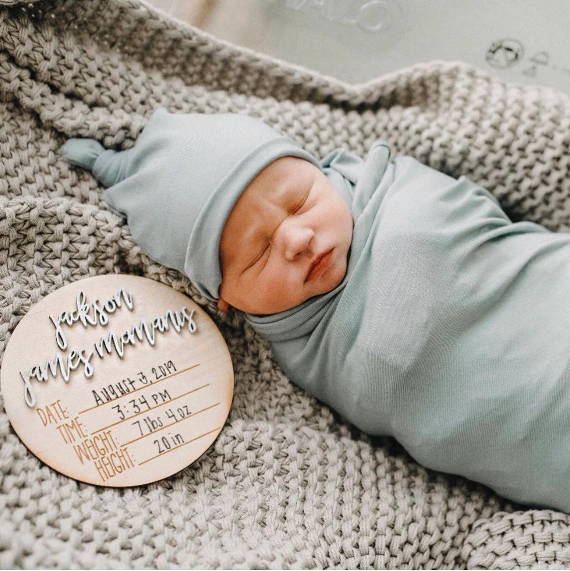 Personalized 3D Hospital Welcome Birth Announcement Details Wood Plaque Photo Prop Sign