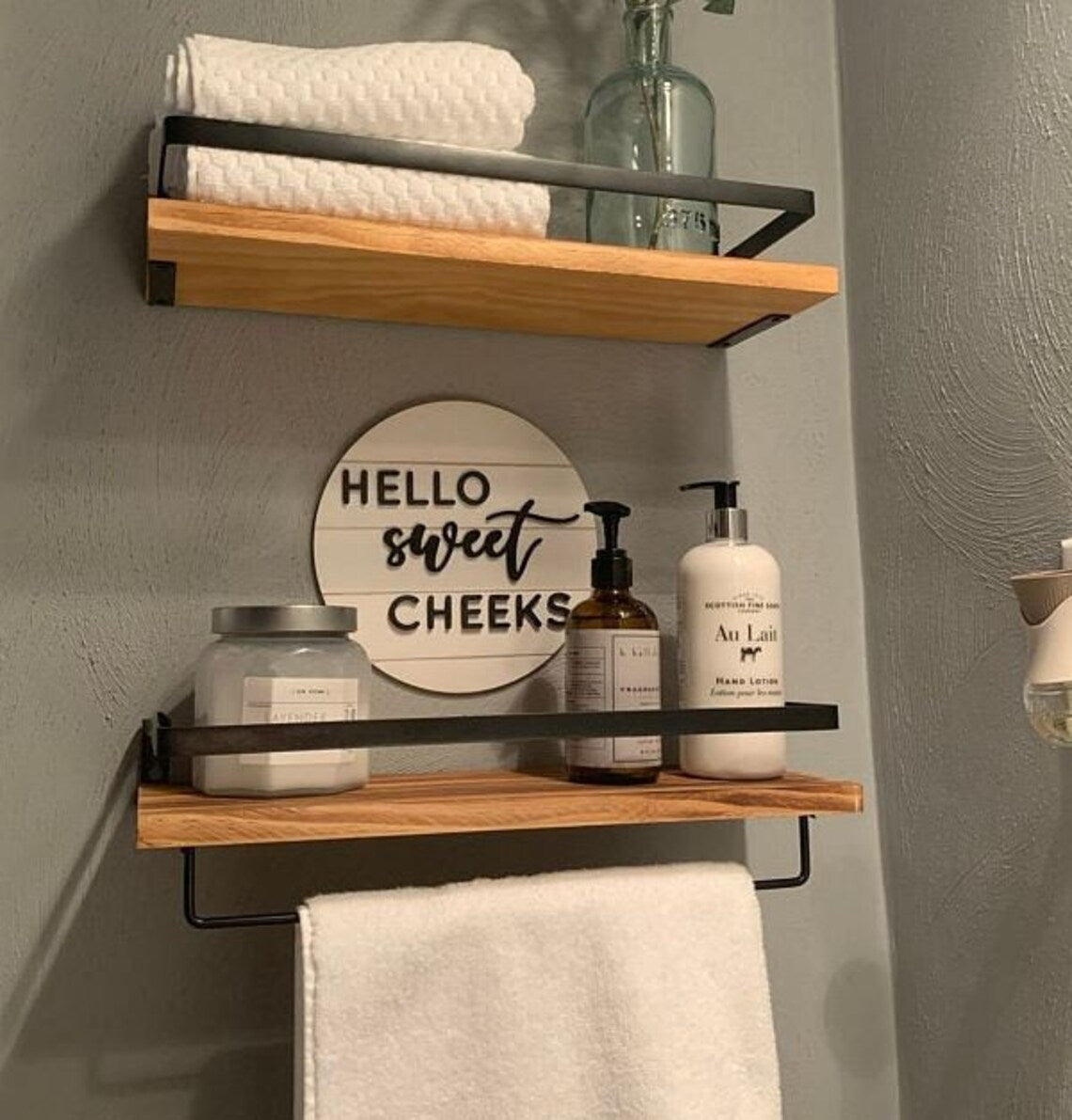 Hello Sweet Cheeks Faux Shiplap Farmhouse Sign