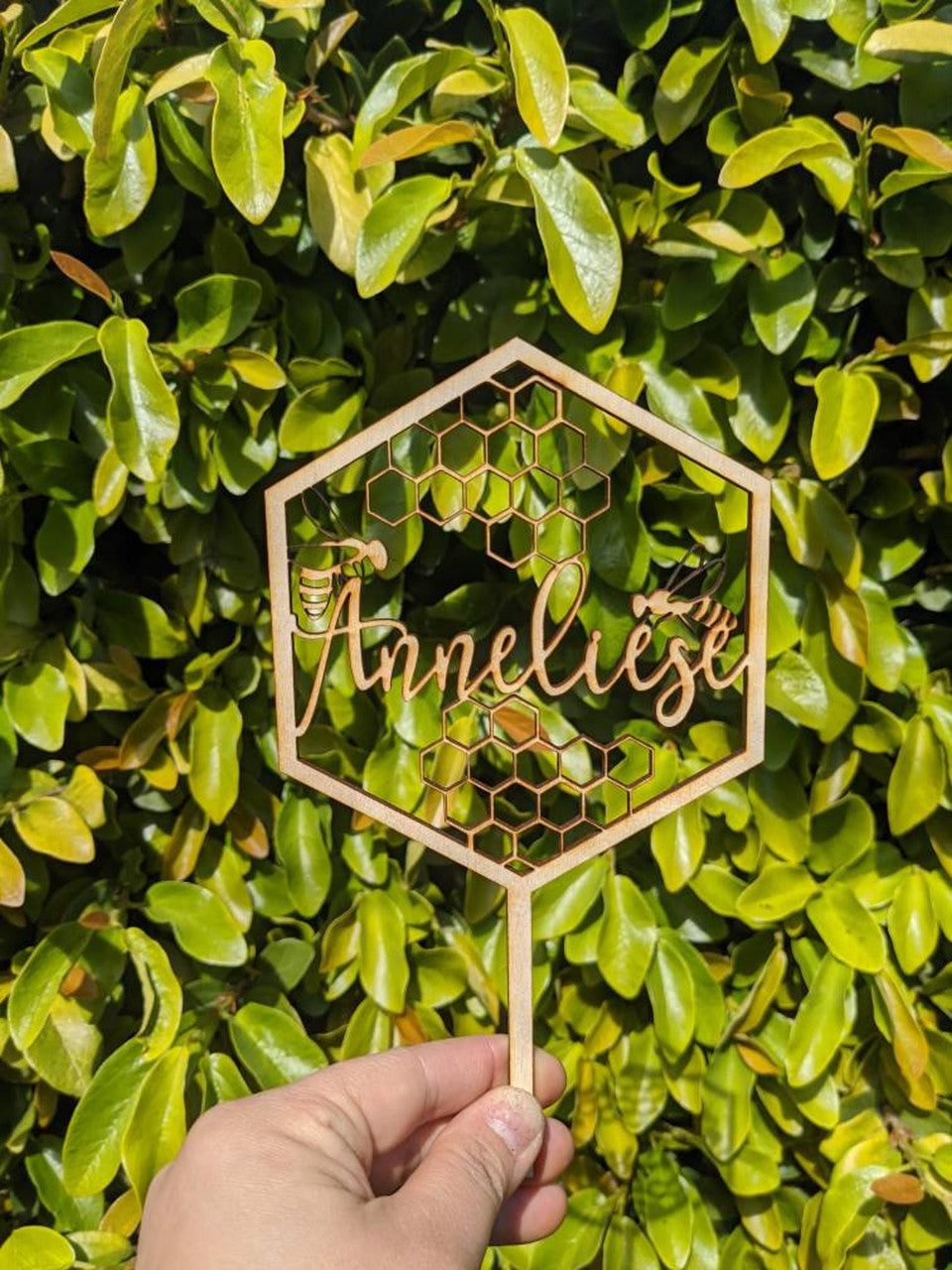 Custom Bee Age or Name Cake Topper