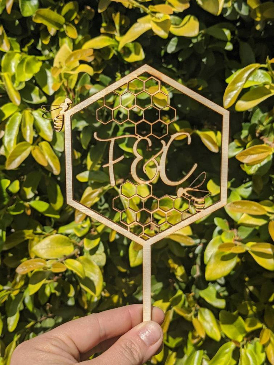 Custom Bee Age or Name Cake Topper