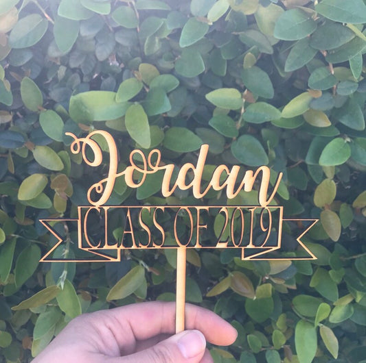 Personalized 2023 or 2024 Graduation Congrats Cake Topper