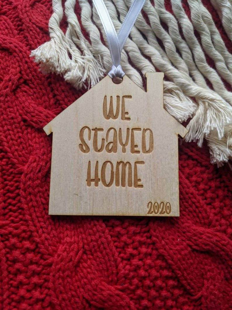 Quarantine - Covid-19 We Stayed Home Hanging Christmas Tree Decoration | Covid Pandemic | Essentials | 2020 Family | Quarantine Ornament