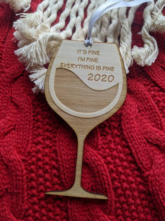 Quarantine - Covid-19 It's Fine I'm Fine Everything is fine Christmas Tree Decoration | Covid Pandemic | Essentials | 2020 Family | Ornament