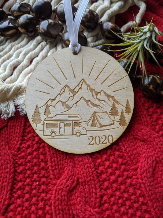 The Great Outdoors Christmas Tree Decoration | RV LIFE | Traveling Family | Happy Camper 2020 Family | Road Warrior Ornament | On the Road