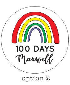 PERSONALIZED 100 Days 3D Rainbow Name Announcement