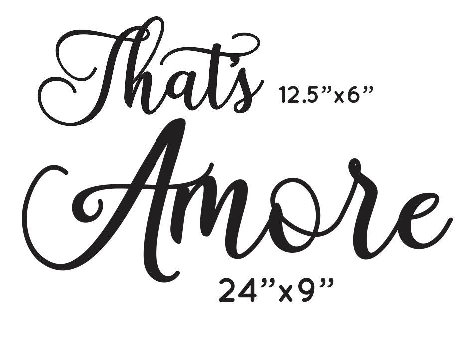 Amore  or Amor Wooden Sign Cursive Words